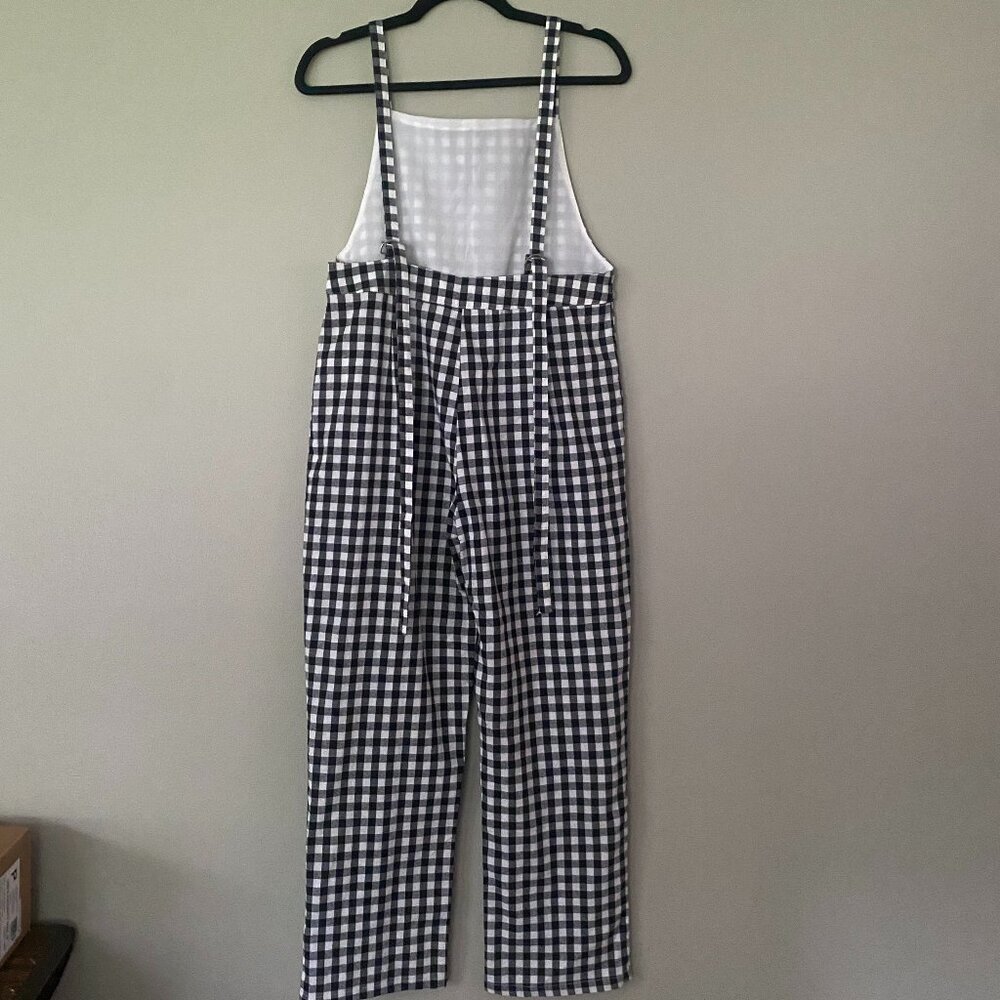 Mod Ref Gingham Overalls Size Medium - image 7